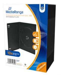 MediaRange DVD Slimcase for 1 Disc 7mm 10 Pack Black BOX33