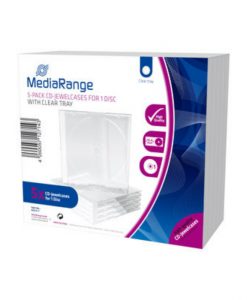 MediaRange CD Jewelcase 10.4mm 5-Pack Transparent BOX31-T