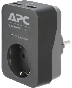APC Essential SurgeArrest 1 x Outlet +& 2 x USB Grey PME1WU2B-GR